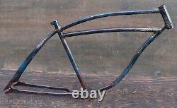 Vintage Prewar Schwinn DX Bike FRAME Fat Tire Klunker Cruiser Bicycle 26 Wheels