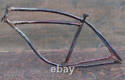 Vintage Prewar Schwinn DX Bike FRAME Fat Tire Klunker Cruiser Bicycle 26 Wheels