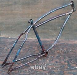 Vintage Prewar Schwinn DX Bike FRAME Fat Tire Klunker Cruiser Bicycle 26 Wheels