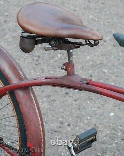 Vintage Prewar Sears Elgin Twin Bar BICYCLE Fat Tire Tank Cruiser Bike Schwinn Q