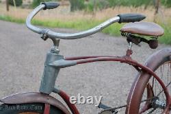 Vintage Prewar Sears Elgin Twin Bar BICYCLE Fat Tire Tank Cruiser Bike Schwinn Q