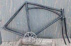 Vintage Prewar Simmons ArchBar Bicycle Truss FRAME FORK + Wood Wheel 28 BikeTOC
