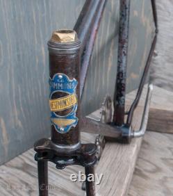 Vintage Prewar Simmons ArchBar Bicycle Truss FRAME FORK + Wood Wheel 28 BikeTOC