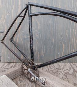 Vintage Prewar Simmons ArchBar Bicycle Truss FRAME FORK + Wood Wheel 28 BikeTOC