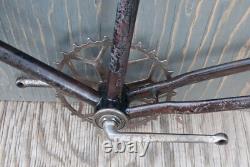 Vintage Prewar Simmons ArchBar Bicycle Truss FRAME FORK + Wood Wheel 28 BikeTOC
