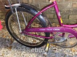 Vintage Purple 1970s Schwinn Slik Chic Stingray Muscle Bike
