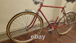 Vintage RED Schwinn Traveler Single Speed Men's Bicycle with2 speed kickback hub