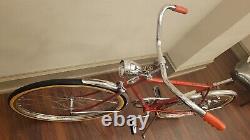 Vintage RED Schwinn Traveler Single Speed Men's Bicycle with2 speed kickback hub