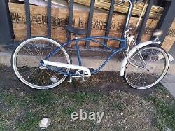 Vintage Rare 1957 Schwinn 24 Blue Cruiser/ Low Rider Bicycle