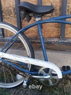 Vintage Rare 1957 Schwinn 24 Blue Cruiser/ Low Rider Bicycle