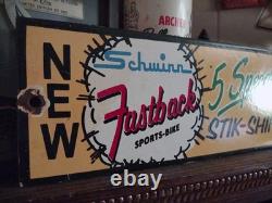 Vintage Rare Schwinn Bicycle Advertising 10'' Porcelain Metal Sign