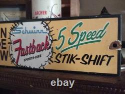 Vintage Rare Schwinn Bicycle Advertising 10'' Porcelain Metal Sign