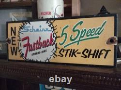 Vintage Rare Schwinn Bicycle Advertising 10'' Porcelain Metal Sign