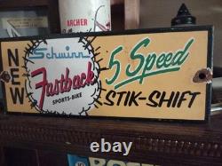 Vintage Rare Schwinn Bicycle Advertising 10'' Porcelain Metal Sign