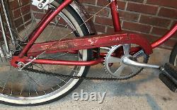 Vintage Red 1968 Schwinn Stingray Deluxe With 3 Spd. (3 Speed). Shifter