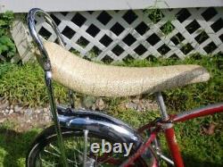 Vintage Red Chrome Schwinn Stingray 16 Pixie Banana Seat Bicycle Original Bike