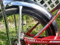 Vintage Red Chrome Schwinn Stingray 16 Pixie Banana Seat Bicycle Original Bike