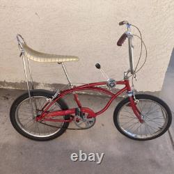 Vintage Red Fenderless 1969 Schwinn Sting-ray 3 Speed STIK-SHIFT #ME13368
