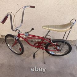 Vintage Red Fenderless 1969 Schwinn Sting-ray 3 Speed STIK-SHIFT #ME13368
