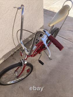 Vintage Red Fenderless 1969 Schwinn Sting-ray 3 Speed STIK-SHIFT #ME13368