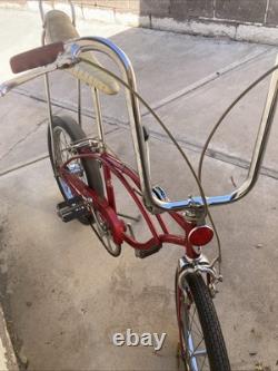 Vintage Red Fenderless 1969 Schwinn Sting-ray 3 Speed STIK-SHIFT #ME13368
