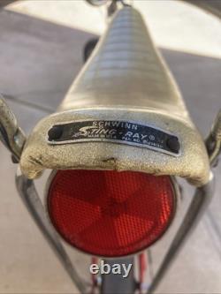 Vintage Red Fenderless 1969 Schwinn Sting-ray 3 Speed STIK-SHIFT #ME13368