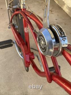 Vintage Red Fenderless 1969 Schwinn Sting-ray 3 Speed STIK-SHIFT #ME13368
