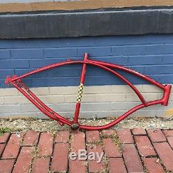 Vintage Red Schwinn American Bicycle Frame 1955 -1965 26