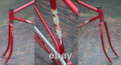 Vintage Red Schwinn Traveler Bike FRAME FORK CHAINGUARD 26 Wheels Tour Bicycle