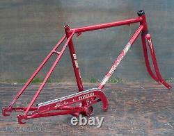 Vintage Red Schwinn Traveler Bike FRAME FORK CHAINGUARD 26 Wheels Tour Bicycle