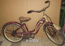 Vintage SCHWINN 20 Excelsior Child Size Bike/Bicycle withDelta Horn & Tank J0628