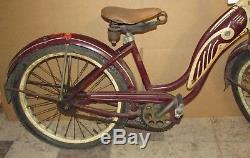 Vintage SCHWINN 20 Excelsior Child Size Bike/Bicycle withDelta Horn & Tank J0628