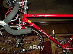 Vintage SCHWINN Approved Le Tour II Touring Ten Speed Bicycle Scarlet Red