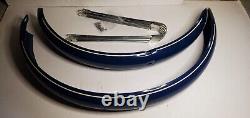 Vintage SCHWINN Bicycle Fender Set For Balloon Tire Beach Cruiser BLUE VG+