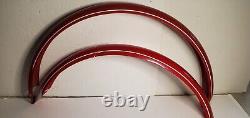 Vintage SCHWINN Bicycle Fender Set For Balloon Tire Beach Cruiser RED VG+