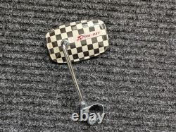 Vintage SCHWINN KRATE Stingray CHECKERBOARD MIRROR NOS EARLY WHITE STICKER