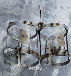 Vintage SCHWINN SPRINT Twin Double Water Bottle Cage Chrome Touring Road Bicycle