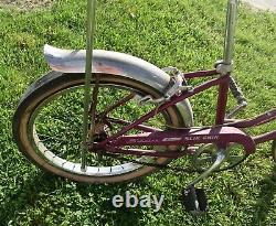 Vintage SCHWINN STING RAY SLIK CHICK VIOLET PURPLE GIRLS BIKE BICYCLE