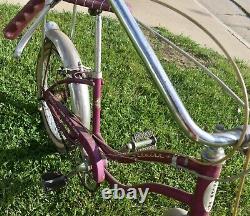 Vintage SCHWINN STING RAY SLIK CHICK VIOLET PURPLE GIRLS BIKE BICYCLE