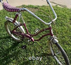 Vintage SCHWINN STING RAY SLIK CHICK VIOLET PURPLE GIRLS BIKE BICYCLE