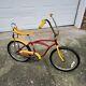 Vintage Schwinn Stingray Ii Banana Seat Muscle Bike Red Krate