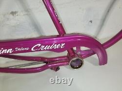Vintage Schwinn 1970s Cruiser Frame Fork Chainguard Violet 26 S2 Balloon Tire
