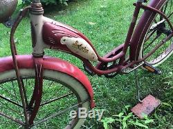 Vintage Schwinn 24-inch Hornet Starlett 1953 Old School Bicycle Pickup LI NY