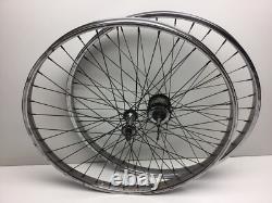 Vintage Schwinn 26 1 3/4 S7 Chrome Wheels Rims 3 Speed Jaguar Corvette