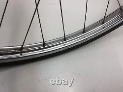 Vintage Schwinn 26 1 3/8 S5 Chrome Wheels Rims Bendix Red 2 Speed Kickback