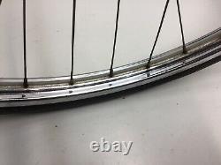 Vintage Schwinn 26 1 3/8 S5 Chrome Wheels Rims Bendix Red 2 Speed Kickback