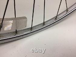 Vintage Schwinn 26 1 3/8 S6 Chrome Wheels Rims Sturmey Archer 3 Speed