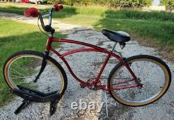 Vintage Schwinn 26 Candy Red Custom-Built Adult Cruiser Ride Out Klunker Bike