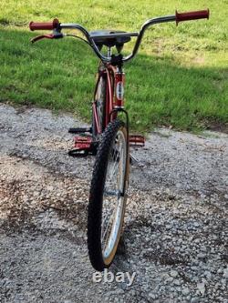 Vintage Schwinn 26 Candy Red Custom-Built Adult Cruiser Ride Out Klunker Bike