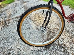Vintage Schwinn 26 Candy Red Custom-Built Adult Cruiser Ride Out Klunker Bike